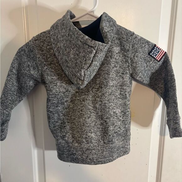 U.S. Polo Assn. Gray Kids Hoodie with Number and Logo size 4 EUC - Picture 3 of 3